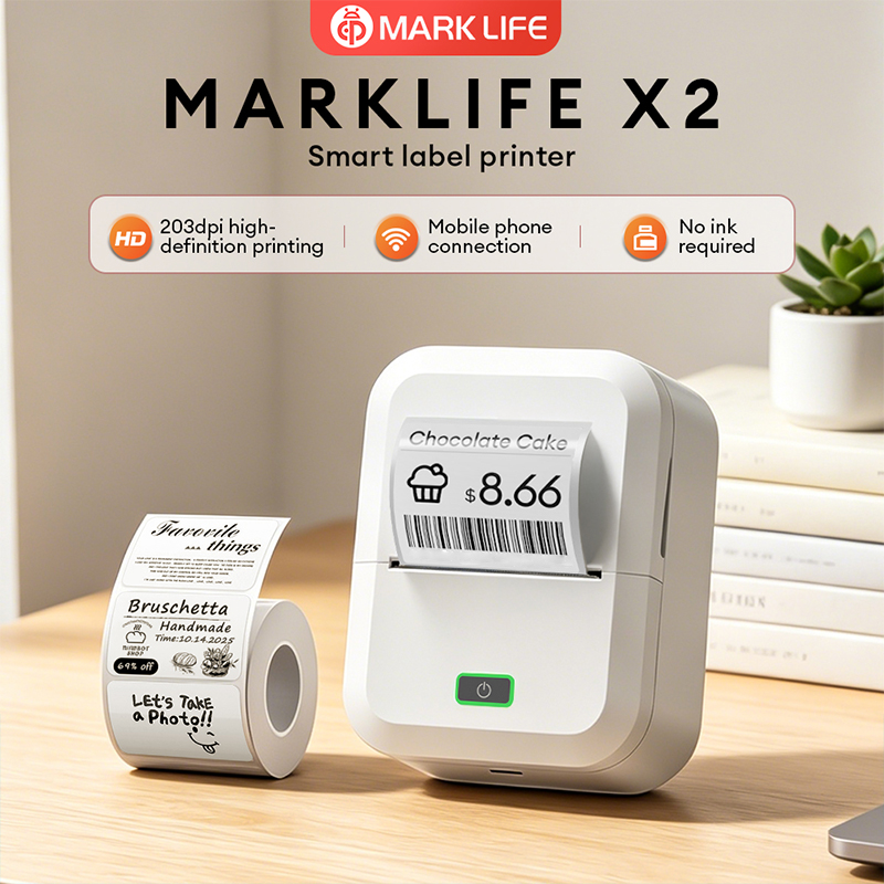 Ticket Redemption Machine - طابعة ملصقات محمولة صغيرة Marklife X2