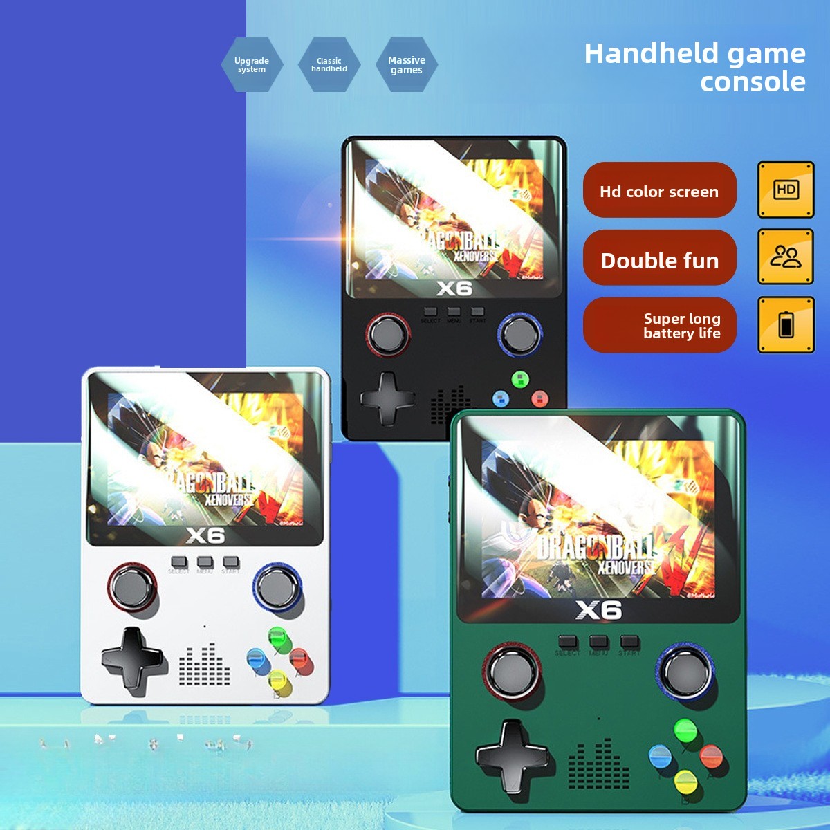 Joystick Arcade Parts - جهاز ألعاب X6 محمول متعدد الوظائف،
