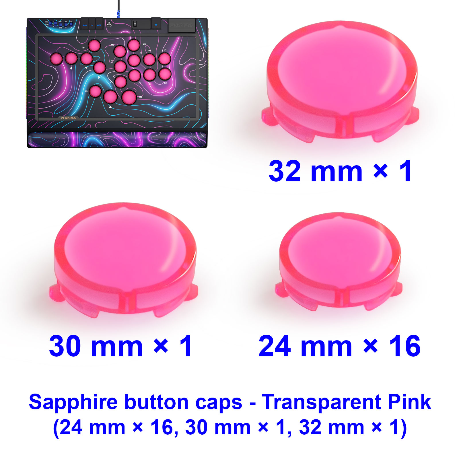 أغطية أزرار QANBA SAPPHIRE S1، - مراجعة Joystick Arcade Parts وسعره