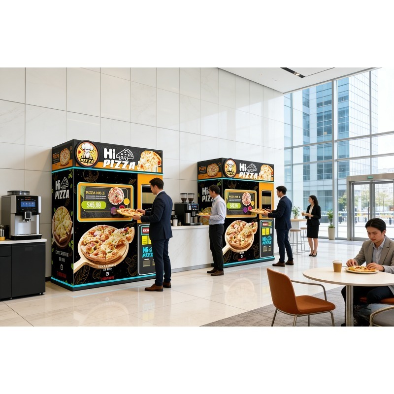 آلة بيع البيتزا الأوتوماتيكية، - مراجعة Commercial Vending Machine وسعره