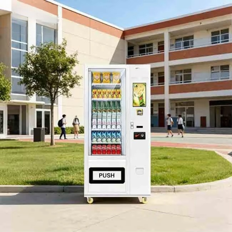 ماكينة بيع ذكية للوجبات الخفيف - مراجعة Commercial Vending Machine وسعره